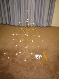 Spaghetti and marshmallow tower